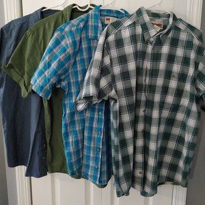 Lot of 4 Men's Short Sleeve Button Downs